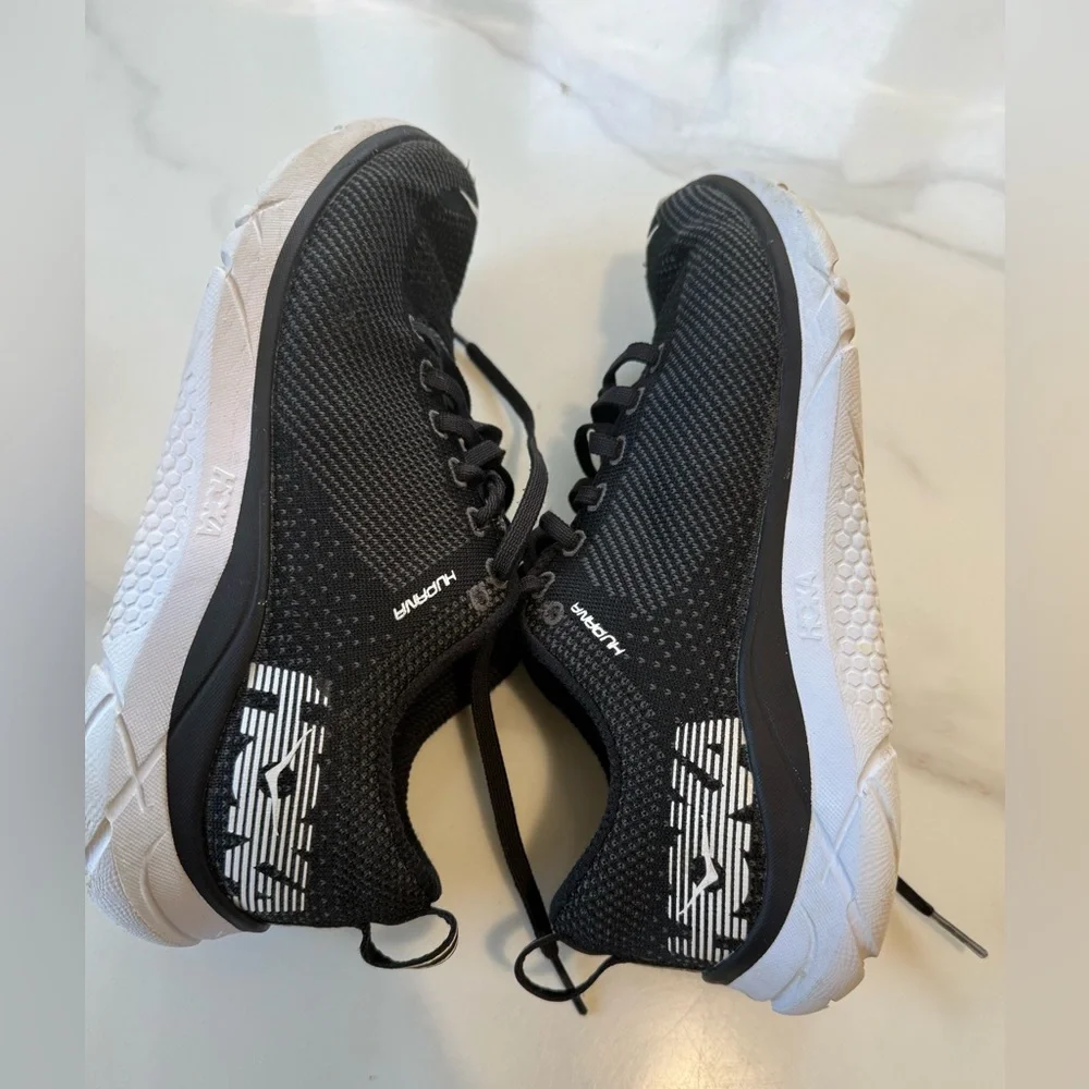 Hoka Black and White Athletic Sneakers - Picture 8 of 10